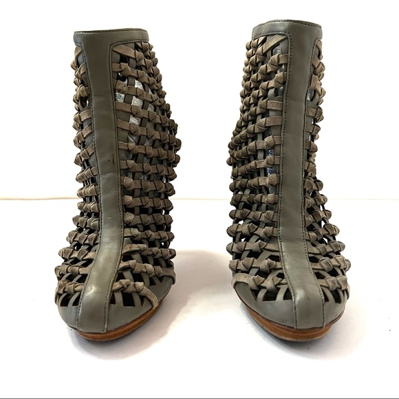 Charlie My Love Grey ATM Leather Bootie B19/15 - Picture 4 of 12